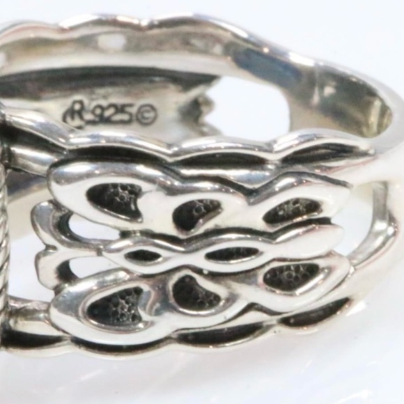 Carolyn Pollack Relios southwest Lapis sterling silver butterfly ring size 8.25 - Picture 3 of 6